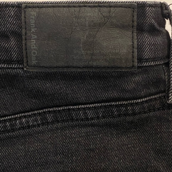 Frank & Oak Cyndi Straight Fit High Rise Jean in Washed Black - Picture 9 of 10